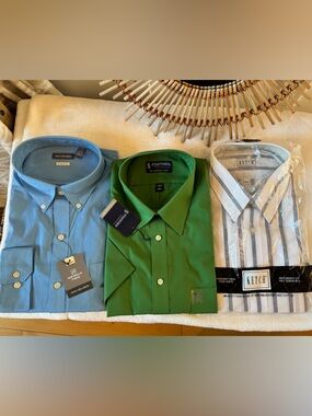 Stafford, Ketch, Van Heusen Men’s Short Sleeve Button-down Shirt Bundle